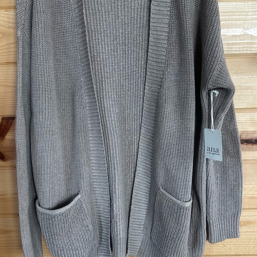 Ana Gray Open Front Cardigan